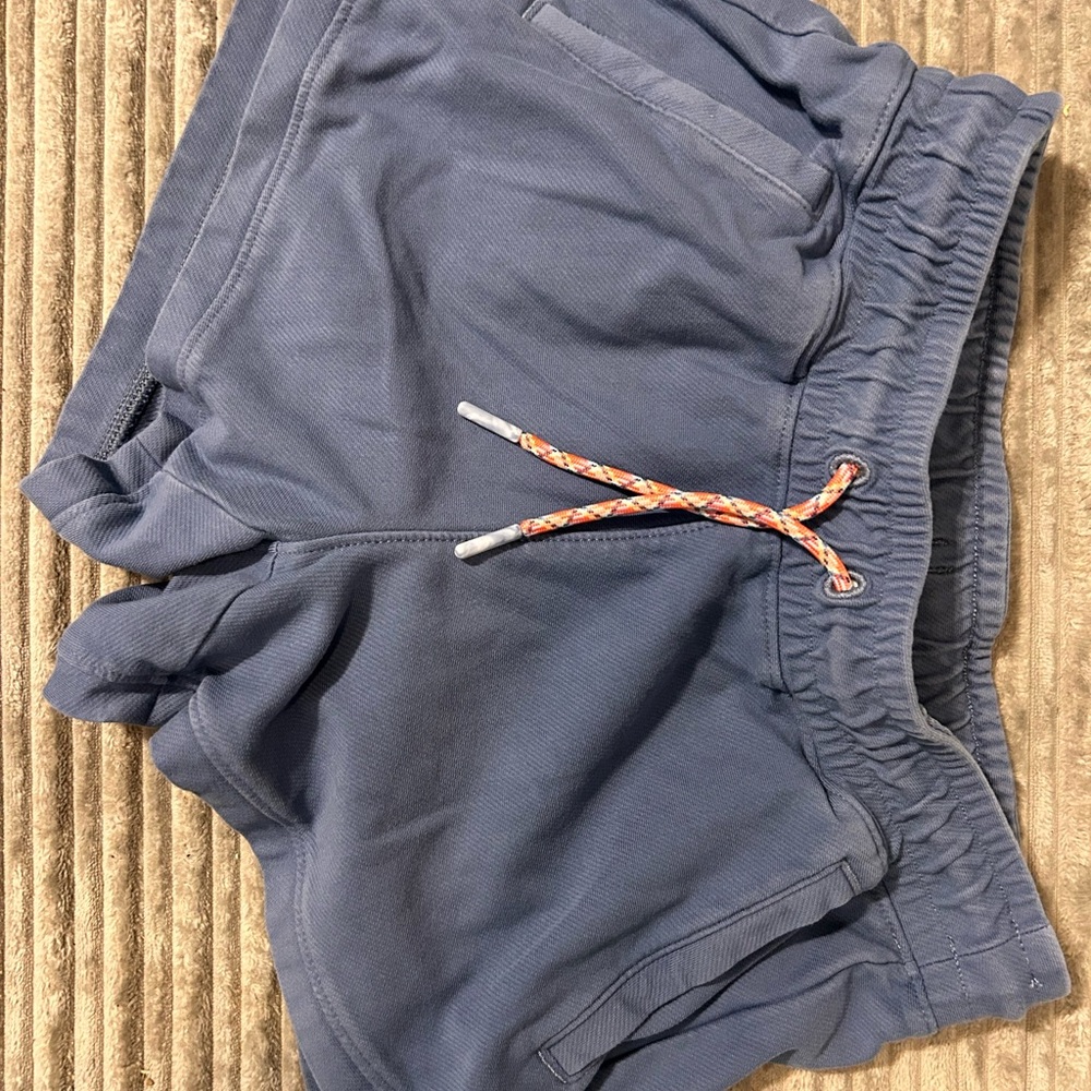 Blue Casual Athleta Shorts with Drawstring